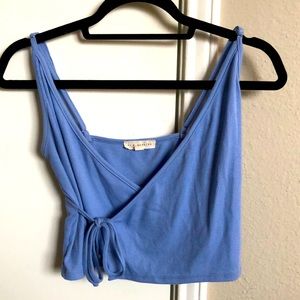 LA HEARTS blue/purple crop top